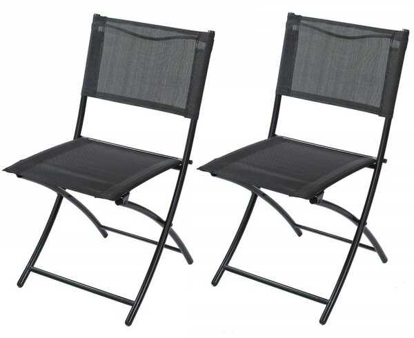 Set dvou zahradních židlí SIESTA černý