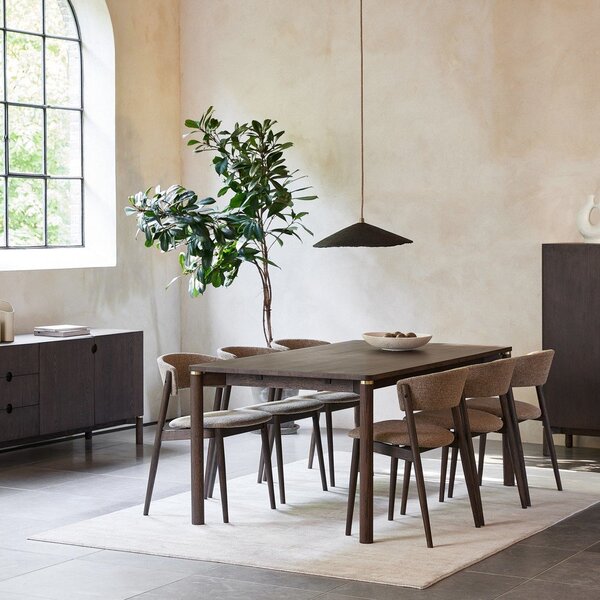 Hnědý rozkládací jídelní stůl 95x180 cm Arun – Unique Furniture