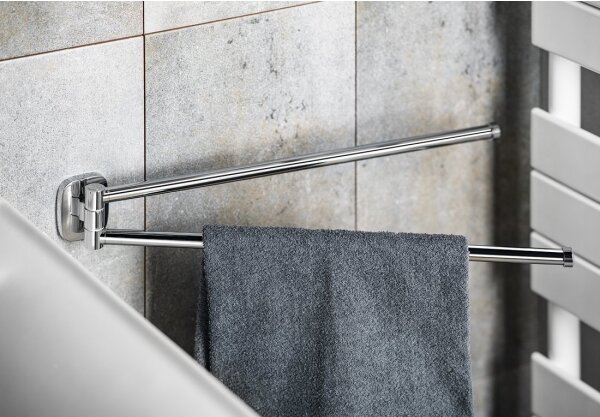 Aqualine - Nástěnný otočný věšák na ručníky RUMBA 45 cm lesklý chrom