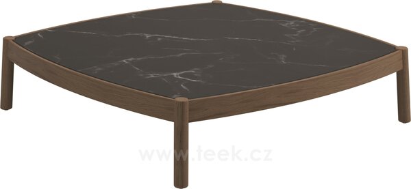 Gloster Nízký stolek Haven, Gloster, čtvercový 120x120x28 cm, rám teak, deska teak