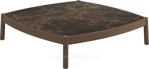 Gloster Nízký stolek Haven, Gloster, čtvercový 120x120x28 cm, rám teak, deska teak