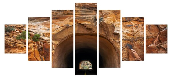 Obraz - tunel ve skále (210x100 cm)