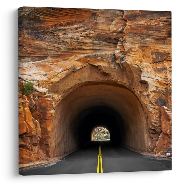 Obraz - tunel ve skále (30x30 cm)
