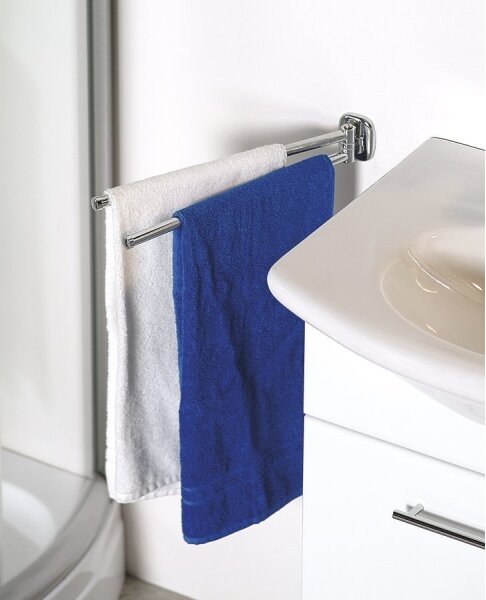 Aqualine - Nástěnný otočný věšák na ručníky RUMBA 45 cm lesklý chrom