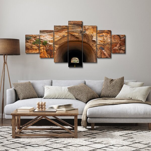 Obraz - tunel ve skále (210x100 cm)