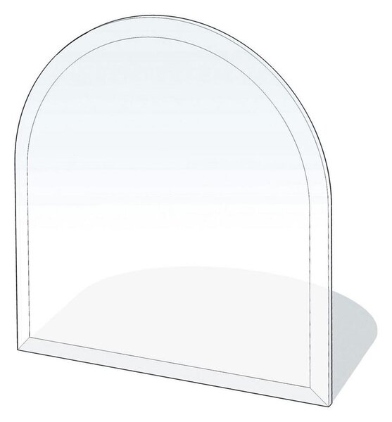 Sklo pod kamna 1000x1000x8 mm půloblouk