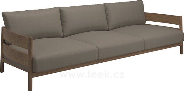 Gloster Teakové 3-místné sofa/pohovka Haven, Gloster, 276,5x94x82,5 cm, rám teak, sedáky kat. C barva dle vzorníku