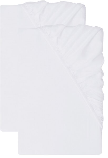 Livarno® Sada saténových napínacích prostěradel, 90-100 x 200 cm, 2dílná, bílá (800013471)
