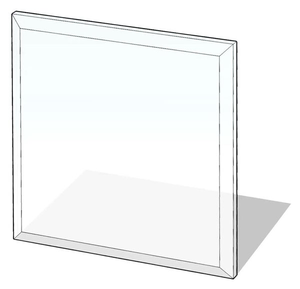 Sklo pod kamna 1000x1000x8 mm čtverec
