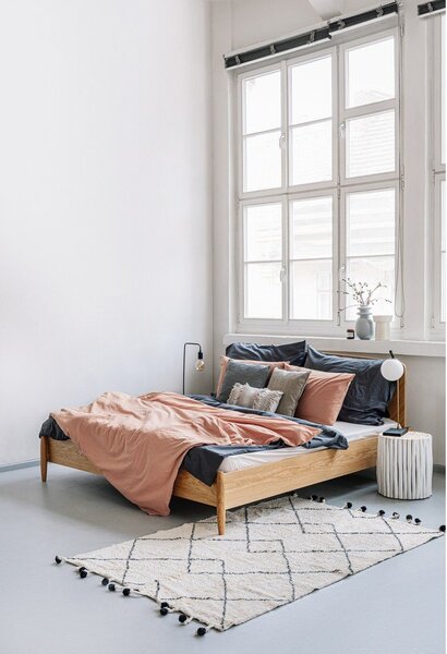 Přírodně hnědé povlečení na dvoulůžko ze stonewashed bavlny Bonami Selection, 200 x 220 cm