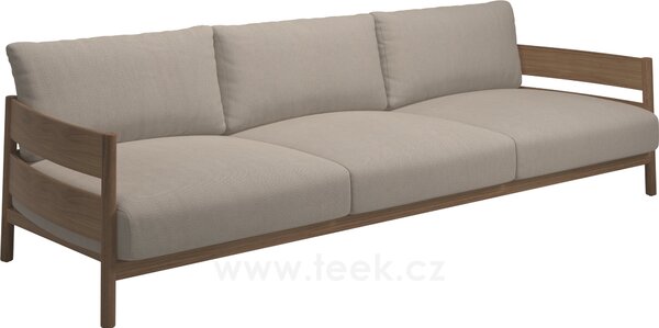 Gloster Teakové 3-místné sofa/pohovka Haven, Gloster, 276,5x94x82,5 cm, rám teak, sedáky kat. C barva dle vzorníku