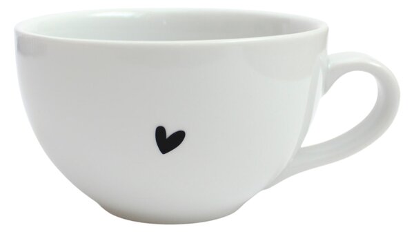 Porcelánový hrnek Černé srdíčko 300 ml
