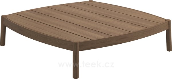 Gloster Nízký stolek Haven, Gloster, čtvercový 120x120x28 cm, rám teak, deska teak
