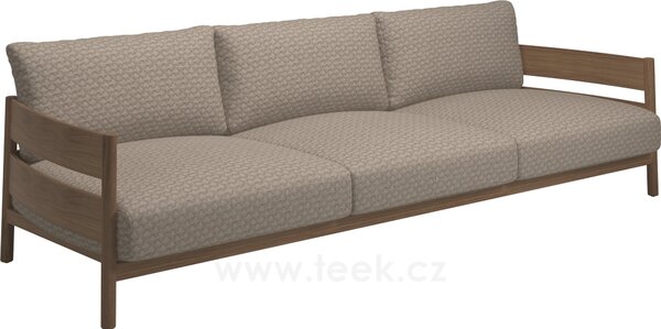 Gloster Teakové 3-místné sofa/pohovka Haven, Gloster, 276,5x94x82,5 cm, rám teak, sedáky kat. C barva dle vzorníku