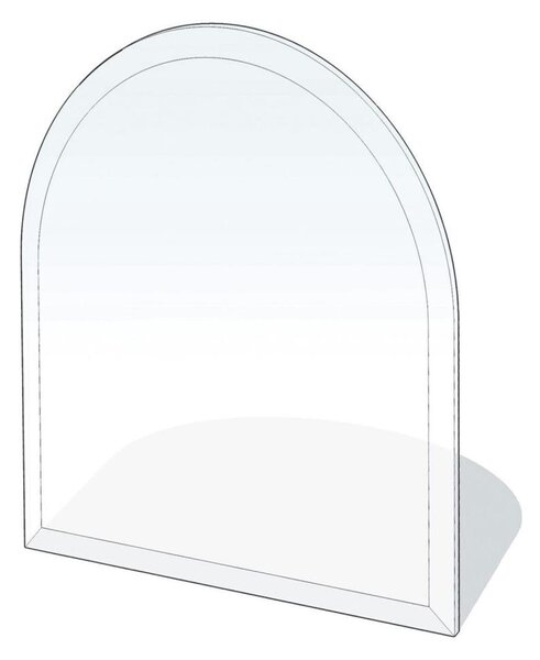 Sklo pod kamna 1200x1000x8 mm půloblouk