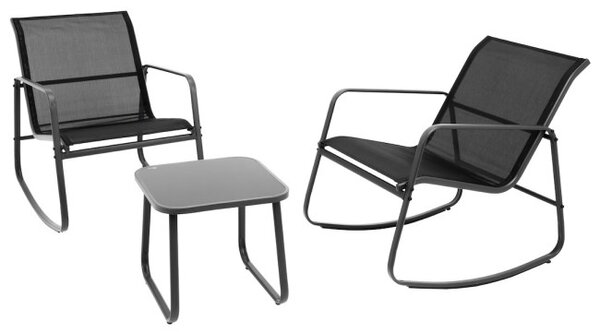Set zahradního nábytku MOTIONA černý