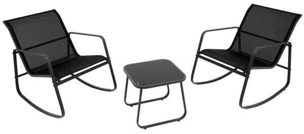 Set zahradního nábytku MOTIONA černý
