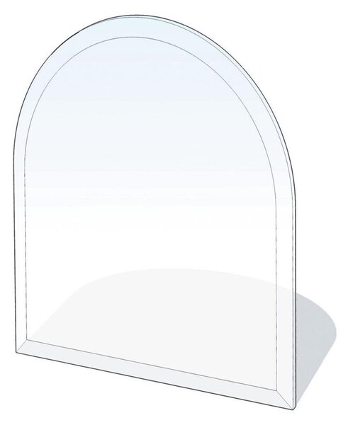 Sklo pod kamna 1300x1200x8 mm půloblouk