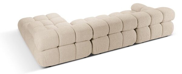 Béžová modulární rohová pohovka z textilie bouclé (pravý roh) Bellis – Micadoni Home