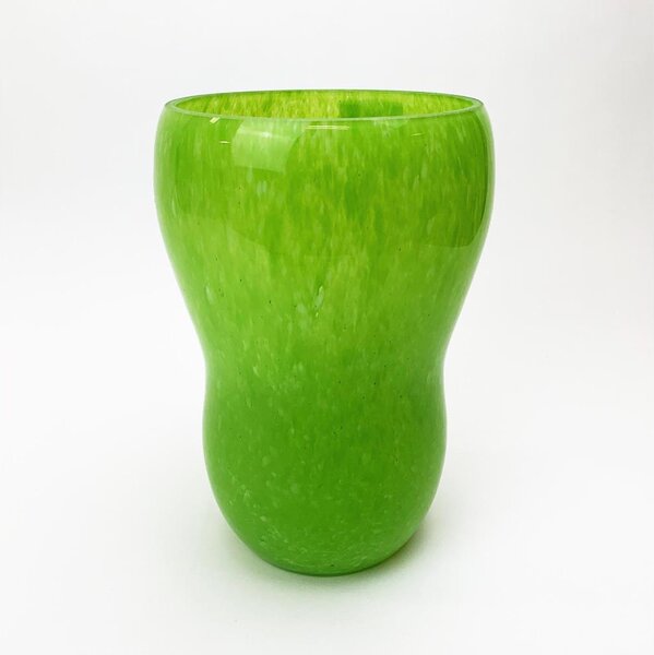 Skleněná váza 23 cm zelená
