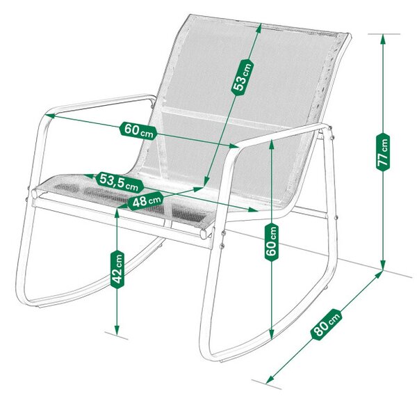Set zahradního nábytku MOTIONA černý
