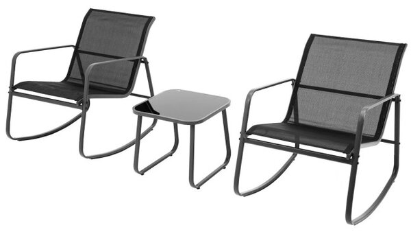 Set zahradního nábytku MOTIONA černý