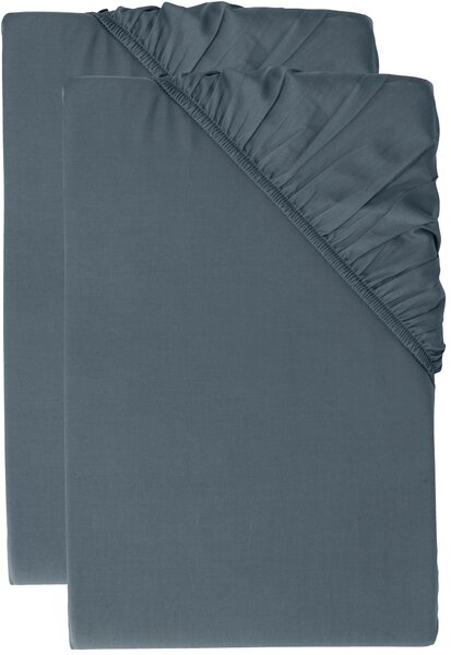 Livarno® Sada napínacích prostěradel z bambusové viskózy Premium, 90-100 x 200 cm, 2dílná, tmavě modrá (800013496)