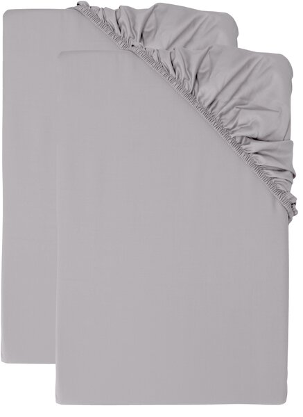 Livarno® Sada napínacích prostěradel z bambusové viskózy Premium, 90-100 x 200 cm, 2dílná, šedá (800013495)