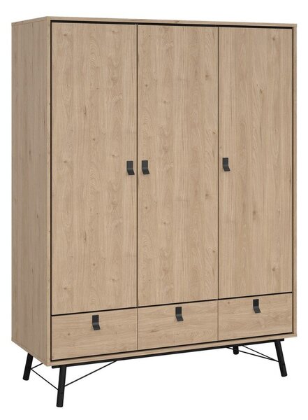 Šatní skříň v dekoru dubu v přírodní barvě 150x200 cm Ry – Tvilum