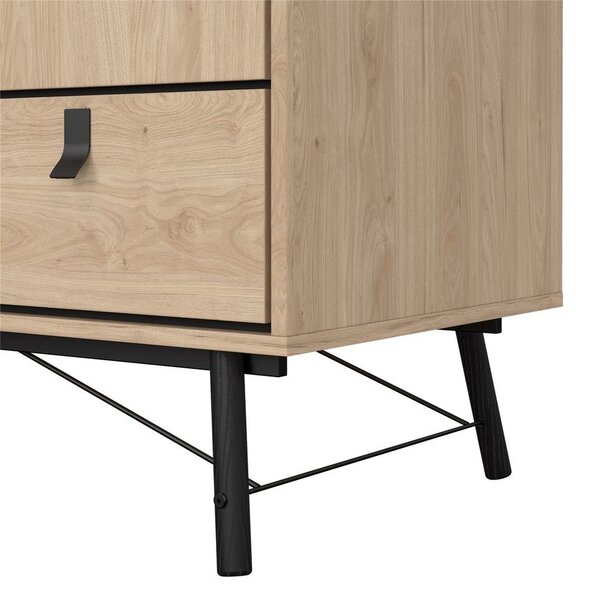 Šatní skříň v dekoru dubu v přírodní barvě 150x200 cm Ry – Tvilum