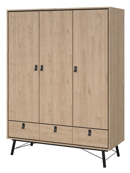 Šatní skříň v dekoru dubu v přírodní barvě 150x200 cm Ry – Tvilum