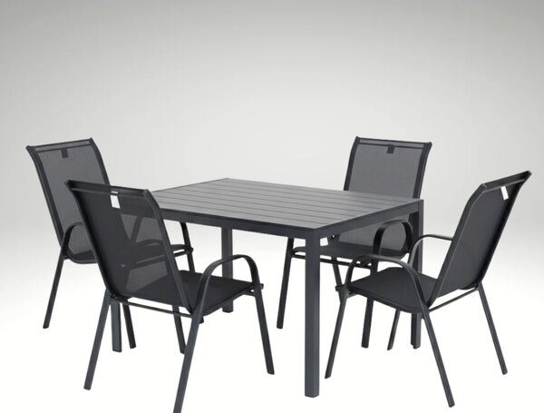 Vikio Venkovní malý zahradní set 90x90 pro 4 osoby DK301 antracit