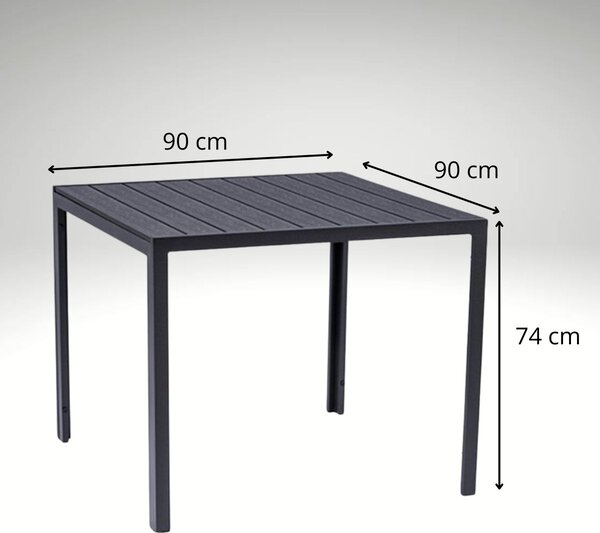 Vikio Venkovní malý zahradní set 90x90 pro 4 osoby DK301 antracit