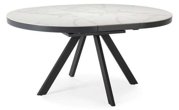 Kulatý rozkládací jídelní stůl s přídavnou deskou s keramickou deskou ø 120 cm Bela – Marckeric