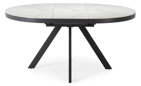 Kulatý rozkládací jídelní stůl s přídavnou deskou s keramickou deskou ø 120 cm Bela – Marckeric