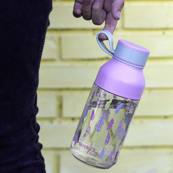 Dětská láhev Ice, 430ml, Quokka, peří