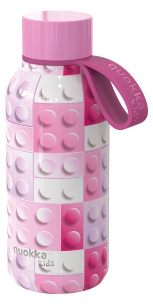 Dětská termoláhev Solid, 330ml, Quokka, pink bricks