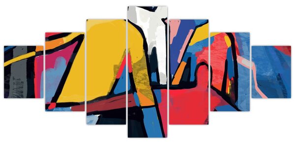 Obraz - Abstrakce mužů (210x100 cm)