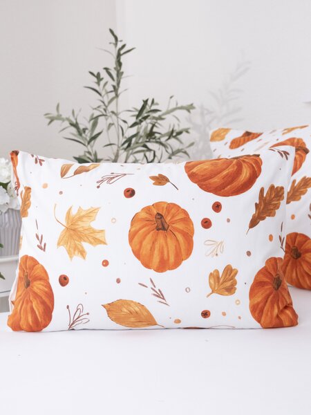 MK Lůžkoviny Flanelový povlak na polštář 50 x 70 cm - Podzimní nálada