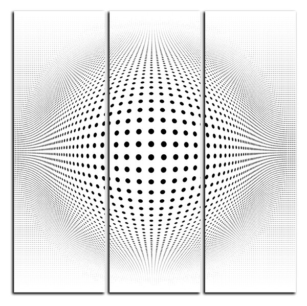 Obraz na plátně - Abstraktní geometrická sfera - čtverec 3218B (75x75 cm)