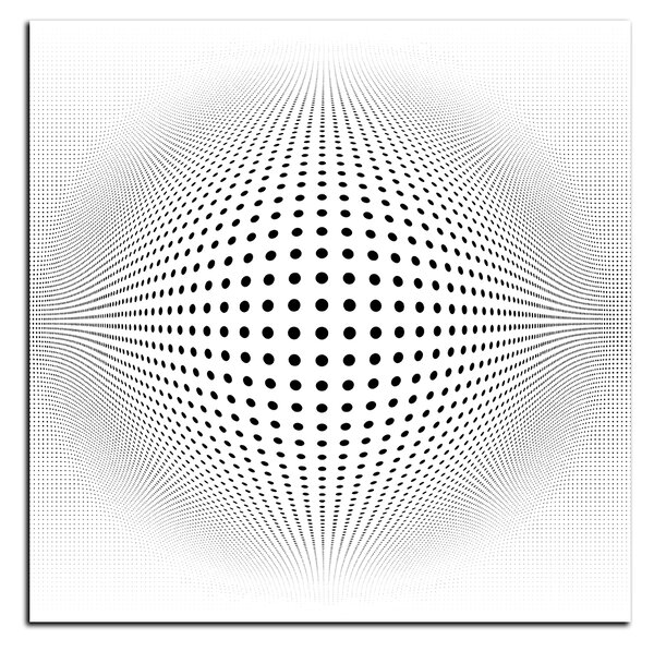 Obraz na plátně - Abstraktní geometrická sfera - čtverec 3218A (50x50 cm)