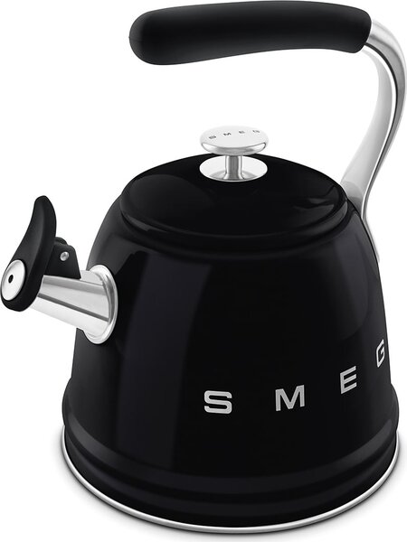 Smeg WKF01BL Varná konvice s píšťalkou 50's Style černá