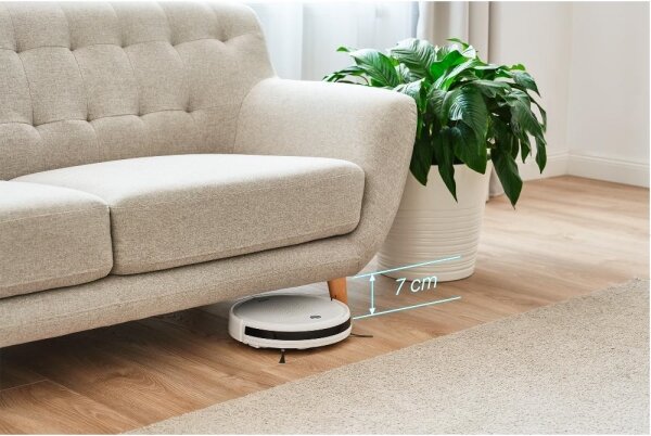 Sencor - Robotický vysavač s mopem 2v1 18W/1500 mAh bílá + dálkové ovládání