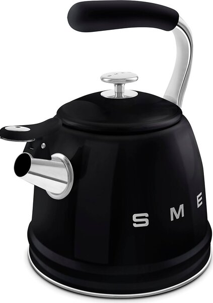 Smeg WKF01BL Varná konvice s píšťalkou 50's Style černá