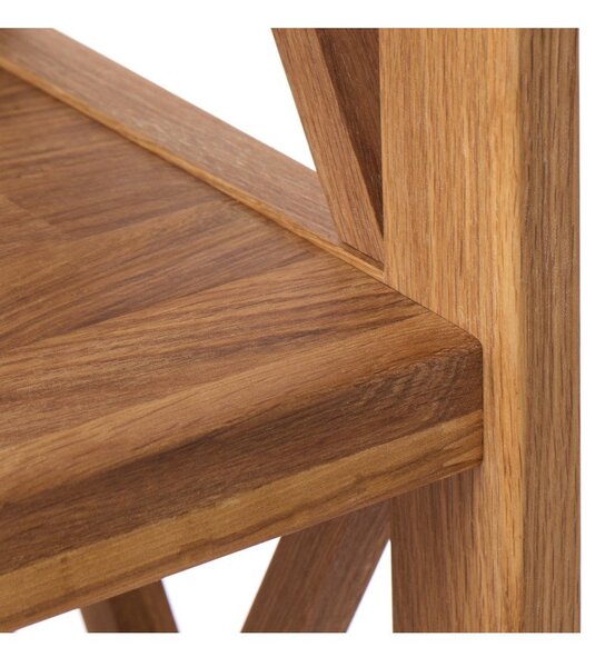 Regál z dubového dřeva v přírodní barvě 70x124 cm X-Shelf – Unique Furniture