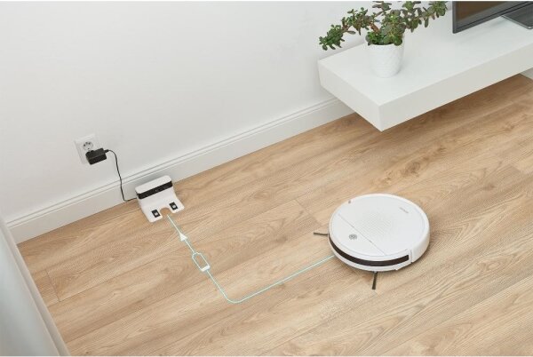 Sencor - Robotický vysavač s mopem 2v1 18W/1500 mAh bílá + dálkové ovládání