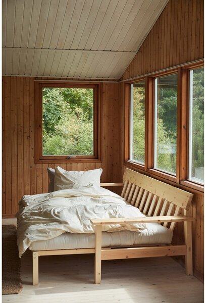 Manšestrová rozkládací pohovka v hořčicové barvě 218 cm Unwind – Karup Design