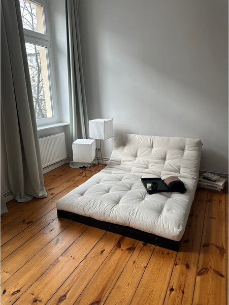 Rozkládací pohovka v petrolejové barvě 160 cm Roots Black Night – Karup Design