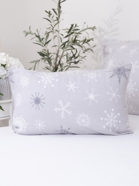 MK Lůžkoviny Flanelový povlak na polštář 40 x 60 cm - Frozen šedé