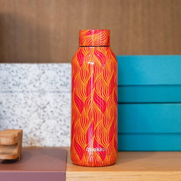 Nerezová termoláhev Solid, 510ml, Quokka, orange bloom